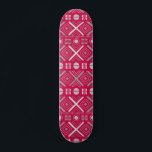 Skateboard Géometric Tribal Pink Silver<br><div class="desc">"Cool Geometric Tribal Pink Silver Pattern" Design by ©Evco Studio www.zazzle.com/store/evcostudio</div>