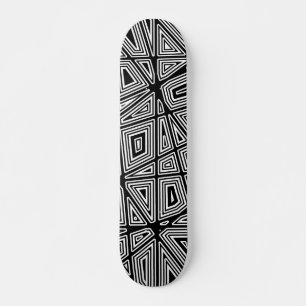 Skateboard Géométrique - Noir sur blanc