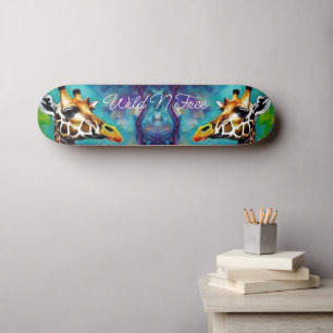 Skateboard Giraffe en couleur