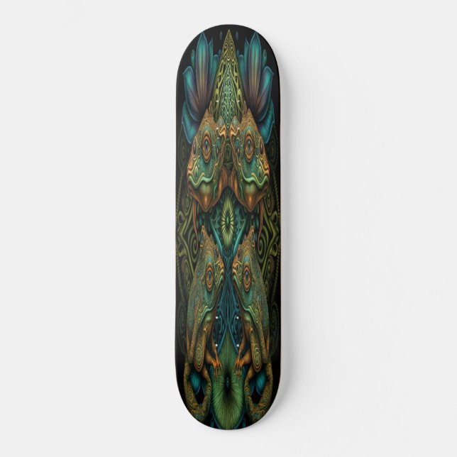 Skateboard Girl Fairy Gold Frogs (Recto)