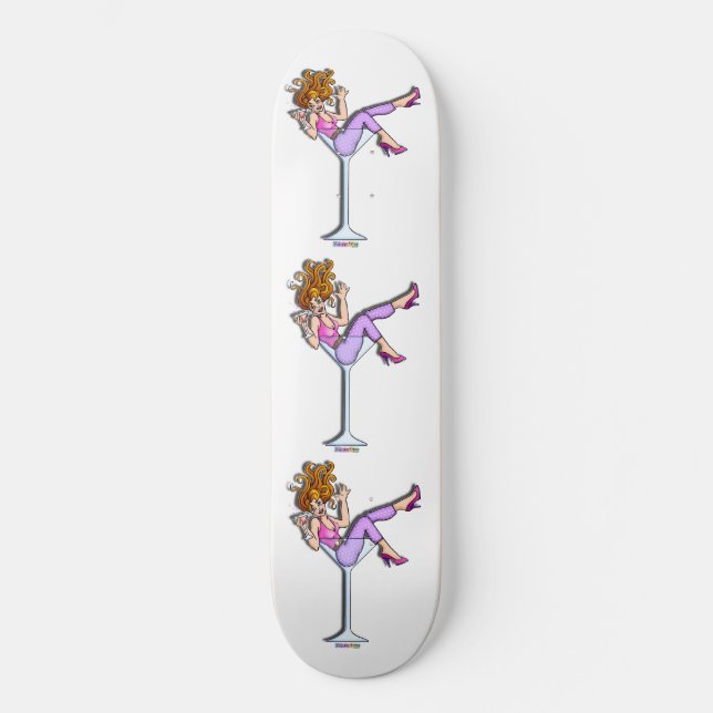 Skateboard - Girl in a Martini Glass, Lil Red (Recto)