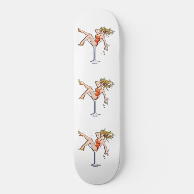 Skateboard - Girl in a Martini Glass, Olivia (Recto)