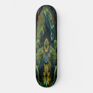 Skateboard Girly 3 Grenouilles artistiques vertes
