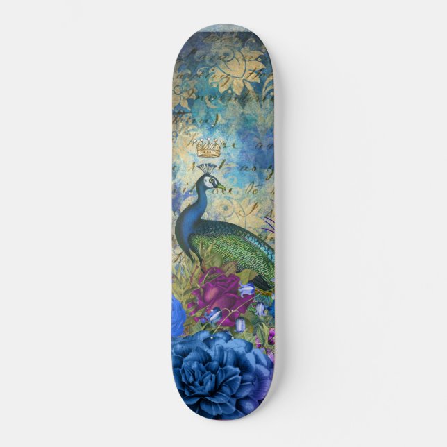 Skateboard Girly Peacock Bleu Joli Imaginaire (Recto)