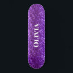 Skateboard Girly Purple Glitter Glam Bling Modern<br><div class="desc">Pretty girly bling skate board for that girly girl.  So cool for all that skating.</div>