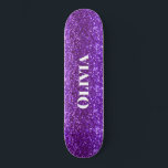 Skateboard Girly Purple Glitter Glam Bling Modern<br><div class="desc">Pretty girly bling skate board for that girly girl.  So cool for all that skating.</div>