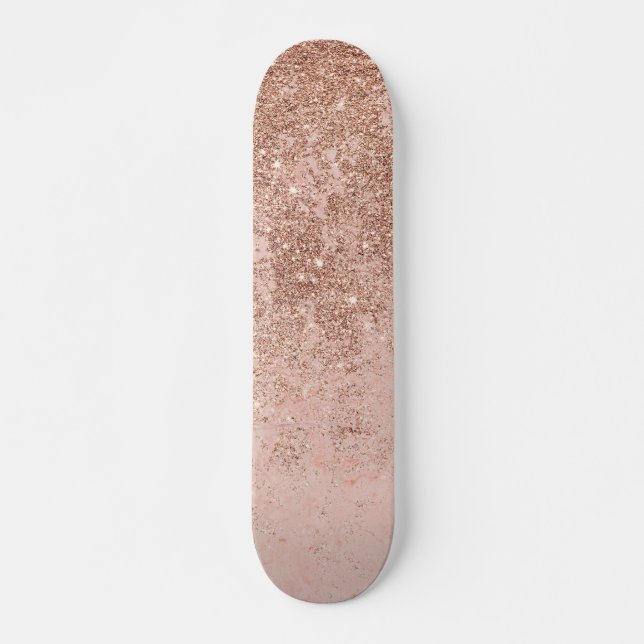 Skateboard Girly rougissent le marbre rose de parties (Devant)