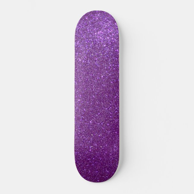 Skateboard Girly Sparkly Royal Purple Glitter (Recto)