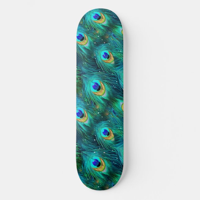 Skateboard Gloire de paon (Recto)
