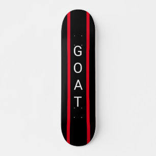 Skateboard "GOAT" Skateboard, noir et rouge, customizable