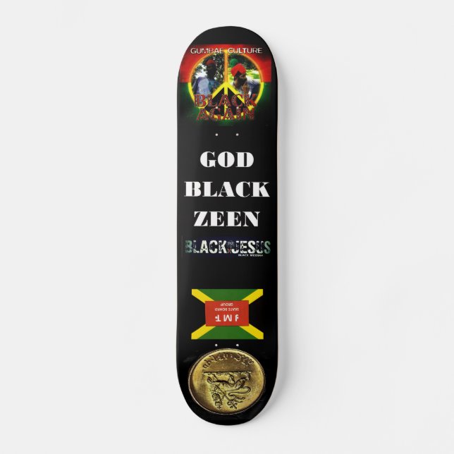 Skateboard GOD BLACK ZEEN Planche à roulettes (Recto)