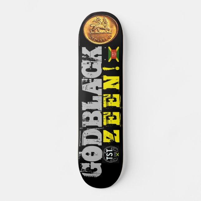 Skateboard GOD BLACK ZEEN Planche à roulettes (Recto)