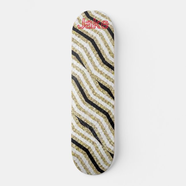 Skateboard Gold Black White (Recto)
