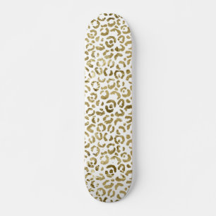 Skateboard Gold Cheetah