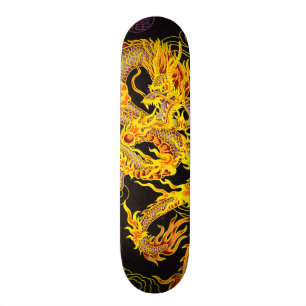 Skateboard Gold Chinese Empereur Dragon Element Custom Pro