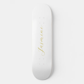 Skateboard Gold Color Calligraphy Professional Nom personnali