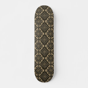 Skateboard Gold n Motif géométrique Brown / Impression indien