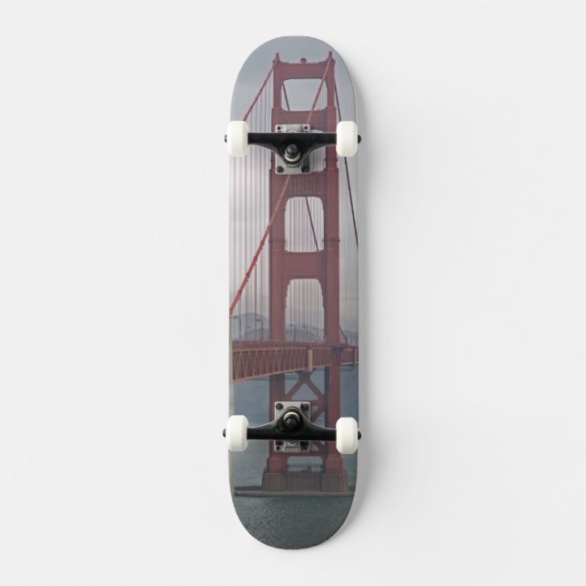 Skateboard Golden gate bridge en brume (Recto)