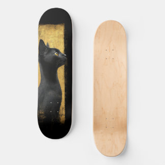 Skateboard Golden Noir