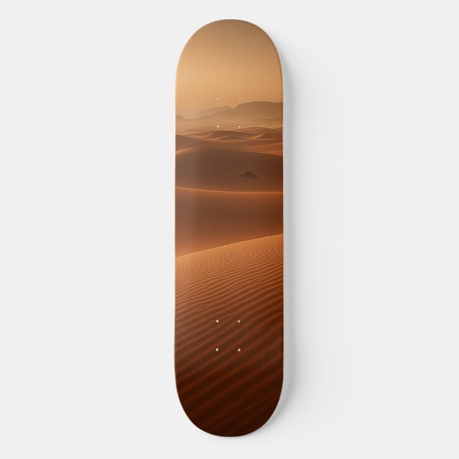 Skateboard Golden Serenity - Desert Landscape at Sunset (Recto)