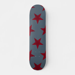 Skateboard Golden Stars Motif 9