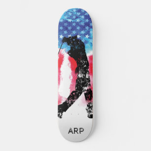 Skateboard *~* Golf Militaire Golf Rouge Blanc Bleu Drapeau