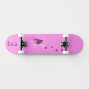 Skateboard GORGEOUS Beagle chien Art avec Empreintes de patte