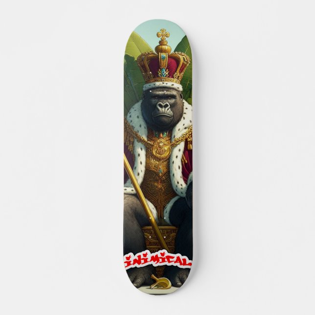 Skateboard Gorille du roi inimitable (Devant)