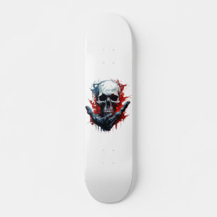 Skateboard Gothique du crâne cool