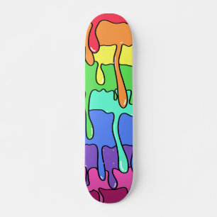 Skateboard Goutte mince Fondre 90s Arc-en-ciel rétro