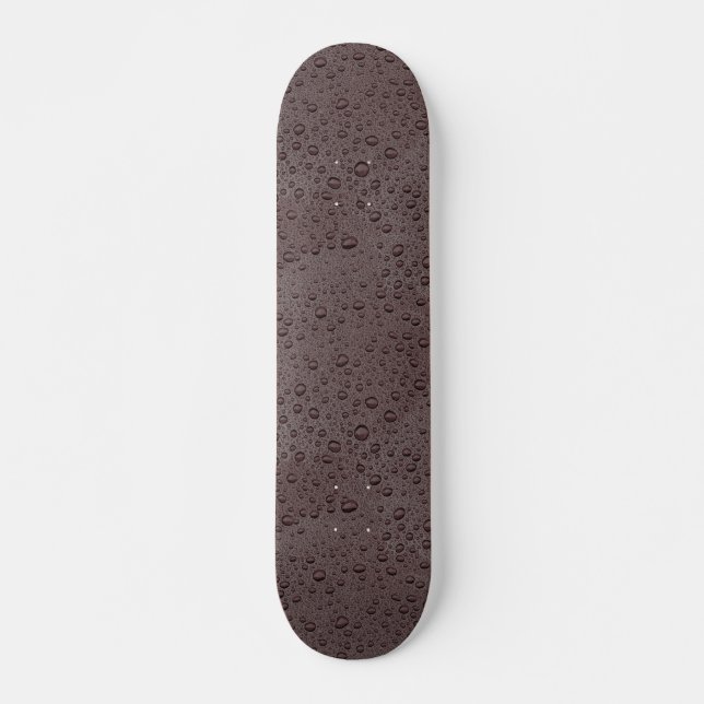 Skateboard gouttelettes d'eau marron (Devant)