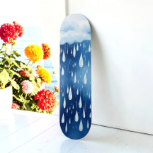 Gouttes de pluie bleu blanc Motif jour de pluie