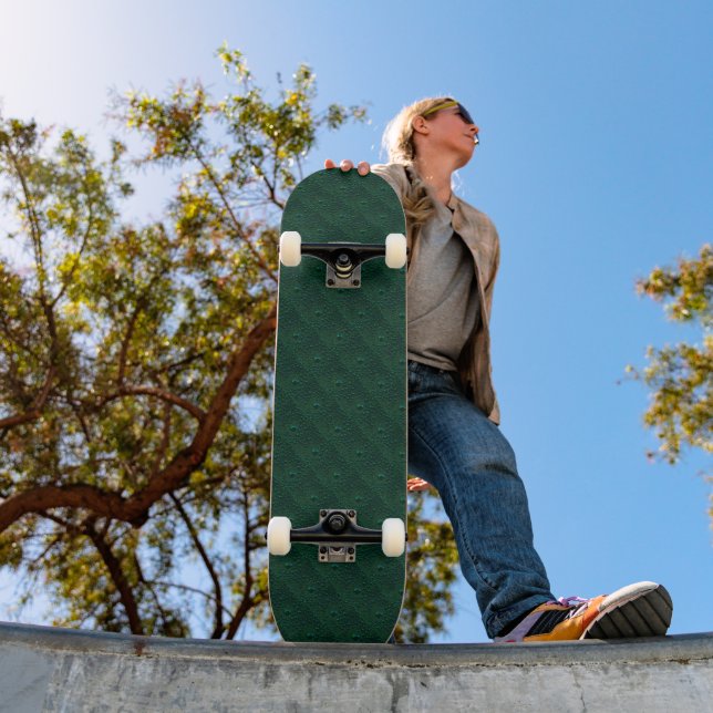 Skateboard Gouttes d'eau sur métal vert (Extérieur 1)
