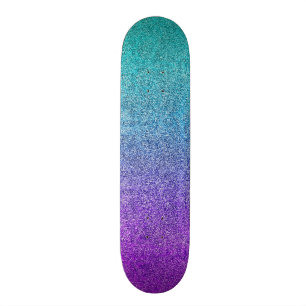 Skateboard Gradient tropical de parties scintillantes de