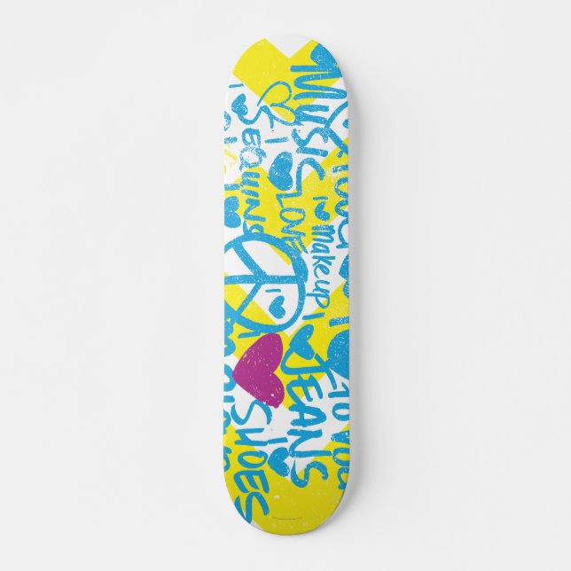 Skateboard Graffiti Aqua-Pourpre (Devant)
