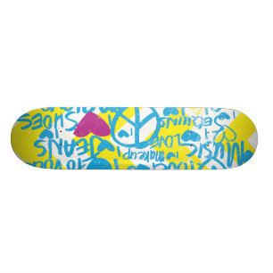 Skateboard Graffiti Aqua-Pourpre