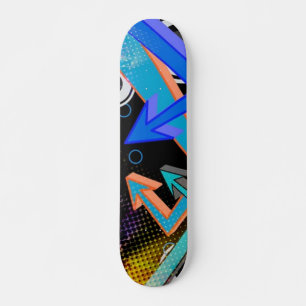 Skateboard Graffiti Arrows and Halftone Effect