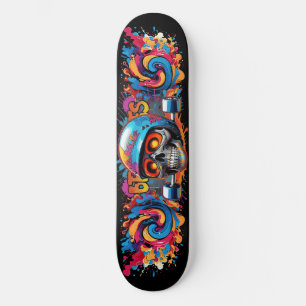 Skateboard Graffiti Art Crâne 5