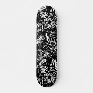 Skateboard Graffiti Collage Abstrait Motif d'impression