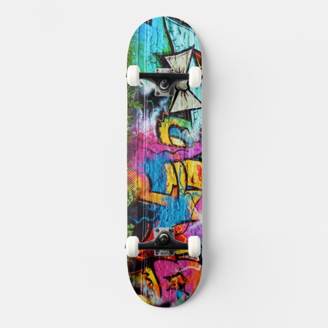 Skateboard Graffiti coloré | Art de rue (Recto)