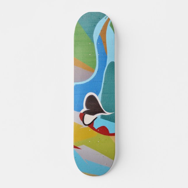 Skateboard Graffiti coloré Heart Art (Devant)