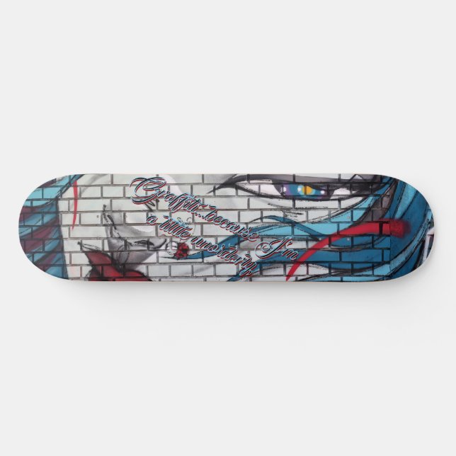 Skateboard Graffiti de fille asiatique  (Horz)