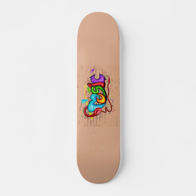 Skateboard Graffiti de musique colorée (Devant)