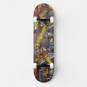 Skateboard Graffiti de police citron