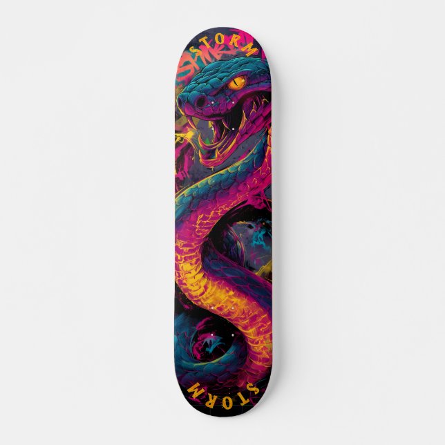Skateboard Graffiti de serpent électrique - Edition limitée (Devant)