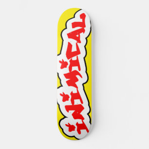 Skateboard Graffiti en bois noir