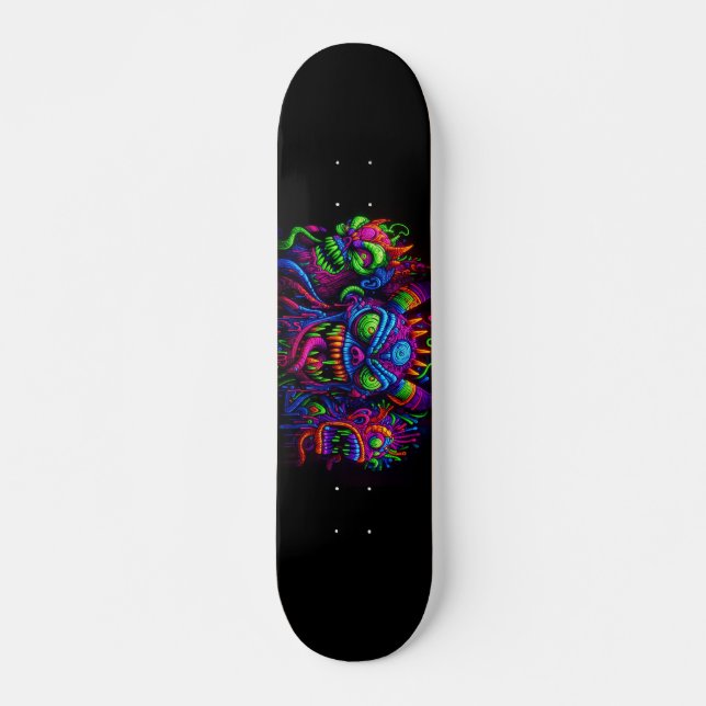 Skateboard Graffiti monstres designs (Devant)