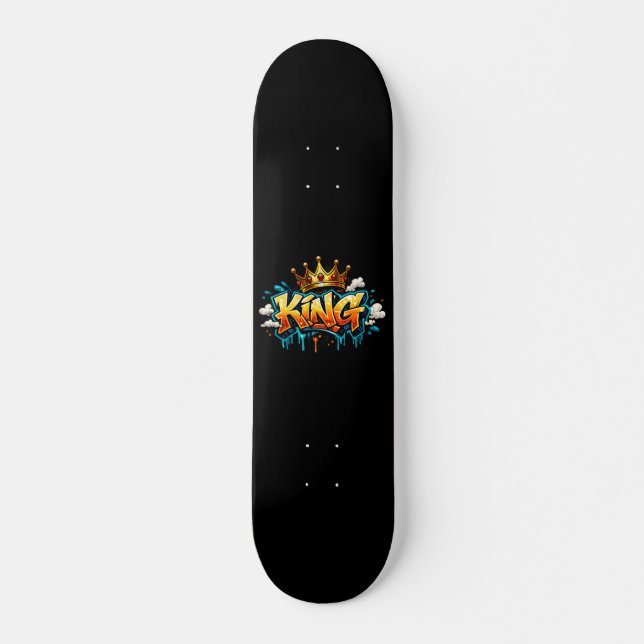 Skateboard Graffiti Roi de la Rue Couronné (Devant)