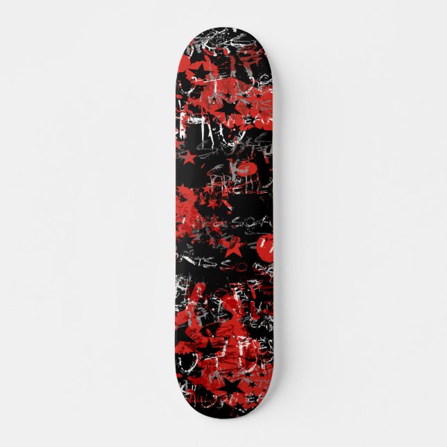 Skateboard Graffiti rouge (Devant)