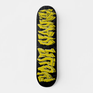 SKATEBOARD GRAFFITI WILDSTYLE GOLD PERSONNALISÉ SKATEBOT